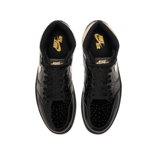 NIKE AIR JORDAN 1 RETRO HIGH OG BLACK GOLD 555088 032 - Image 4