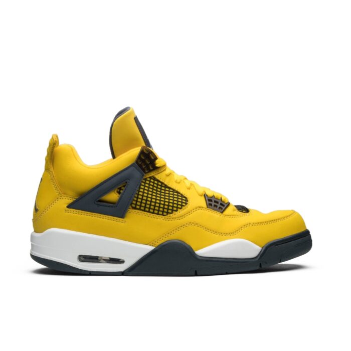 NIKE AIR JORDAN 4 RETRO LIGHTNING YELLOW BLACK 314254 702 - Image 2