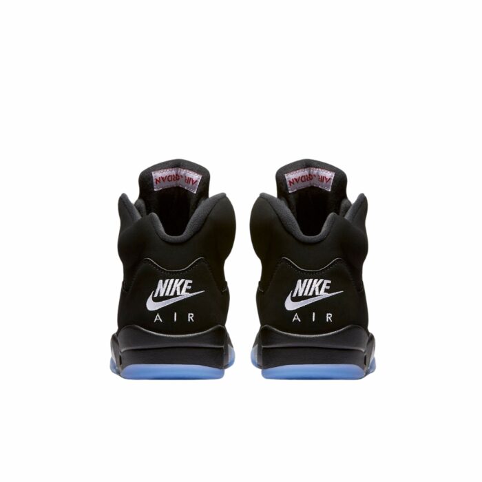 NIKE AIR JORDAN 5 RETRO BLACK FIRE RED METALLIC SILVER WHITE 845035 003 - Image 5