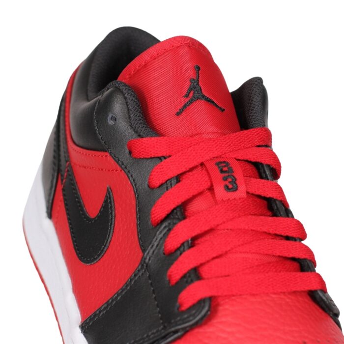 NIKE AIR JORDAN 1 LOW BLACK GYM RED 553558 610 - Image 5