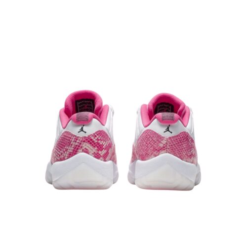 NIKE AIR JORDAN 11 LOW PINK SNAKESKIN WHITE WATERMELON BLACK AH7860 106 - Image 5