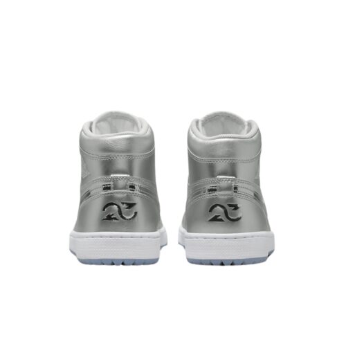 NIKE AIR JORDAN 1 HIGH GOLF GIVING METALLIC SILVER PHOTON DUST WHITE FD6815 001 - Image 5