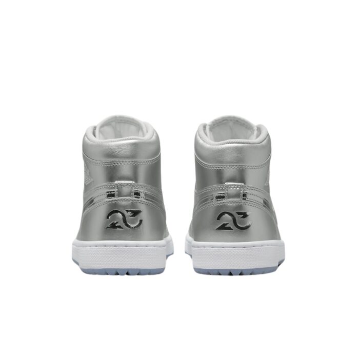 NIKE AIR JORDAN 1 HIGH GOLF GIVING METALLIC SILVER PHOTON DUST WHITE FD6815 001 - Image 5