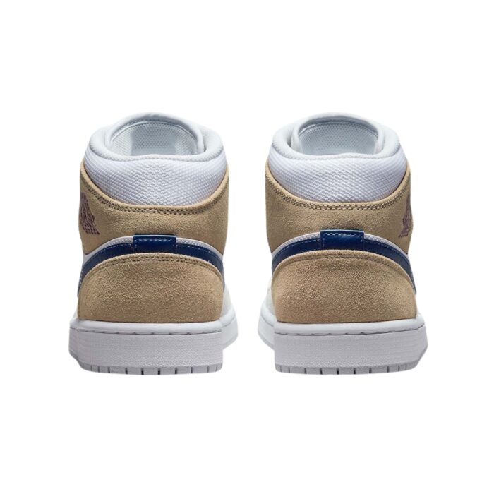NIKE AIR JORDAN 1 MID TAN SUEDE WHITE TAN NAVY DO6726 100 - Image 5