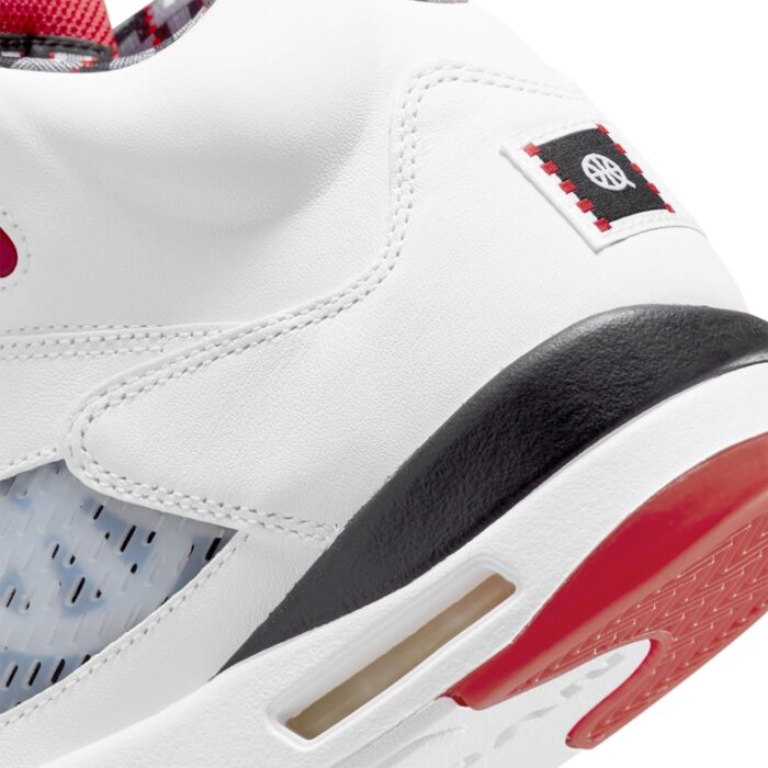 NIKE AIR JORDAN 5 RETRO QUAI 54 WHITE UNIVERSITY RED BLACK DJ7903 106 - Image 5