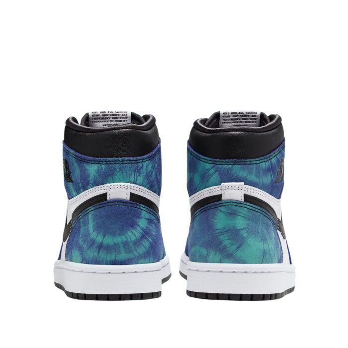 NIKE AIR JORDAN 1 RETRO HIGH TIE DYE W WHITE BLACK AURORA GREEN CD0461 100 - Image 5