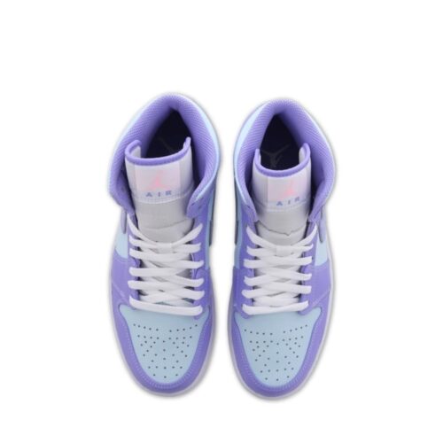 NIKE AIR JORDAN 1 MID PURPLE AQUA PURPLE PULSE GLACIER BLUE WHITE ARCTIC PUNCH 554724 500 - Image 5