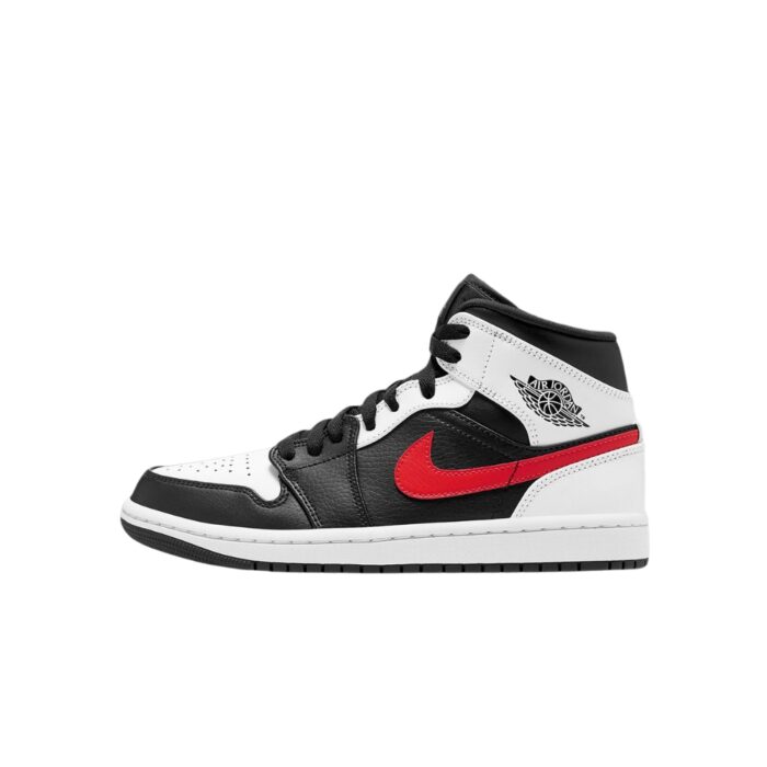 NIKE AIR JORDAN 1 MID BLACK CHILE RED WHITE 554724 075 - Image 3