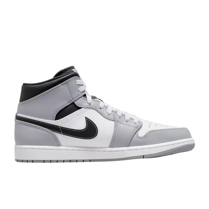 NIKE AIR JORDAN 1 MID LIGHT SMOKE GREY ANTHRACITE WHITE 554724 078 - Image 2