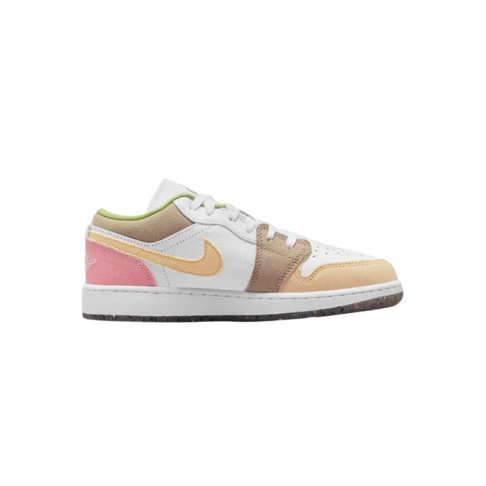 NIKE AIR JORDAN 1 LOW PASTEL GRIND VIVID GREEN WHITE PINK TAN DJ0341 100 - Image 2