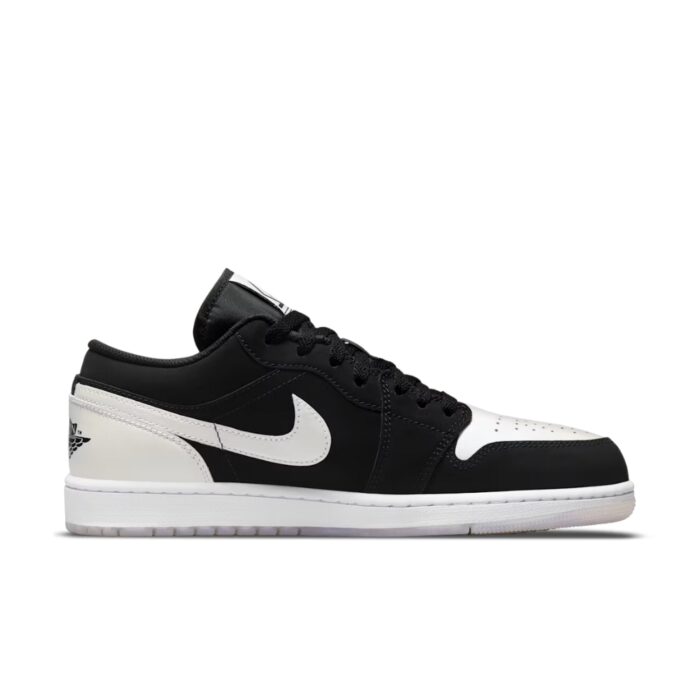 NIKE AIR JORDAN 1 LOW DIAMOND SHORTS BLACK AND WHITE DH6931 001 - Image 2