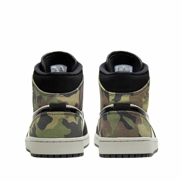 NIKE AIR JORDAN 1 MID CAMO KHAKI GREEN BROWN BEIGE WHITE BLACK CW5490 001 - Image 5