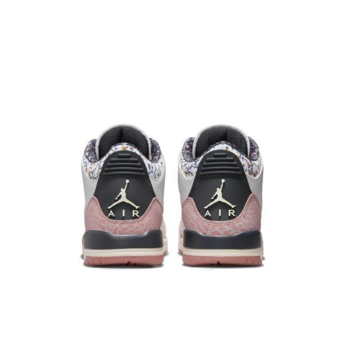 NIKE AIR JORDAN 3 VINTAGE FLORAL WHITE ANTHRACITE RED STARDUST SAIL SATURN GOLD 441140 100 - Image 5