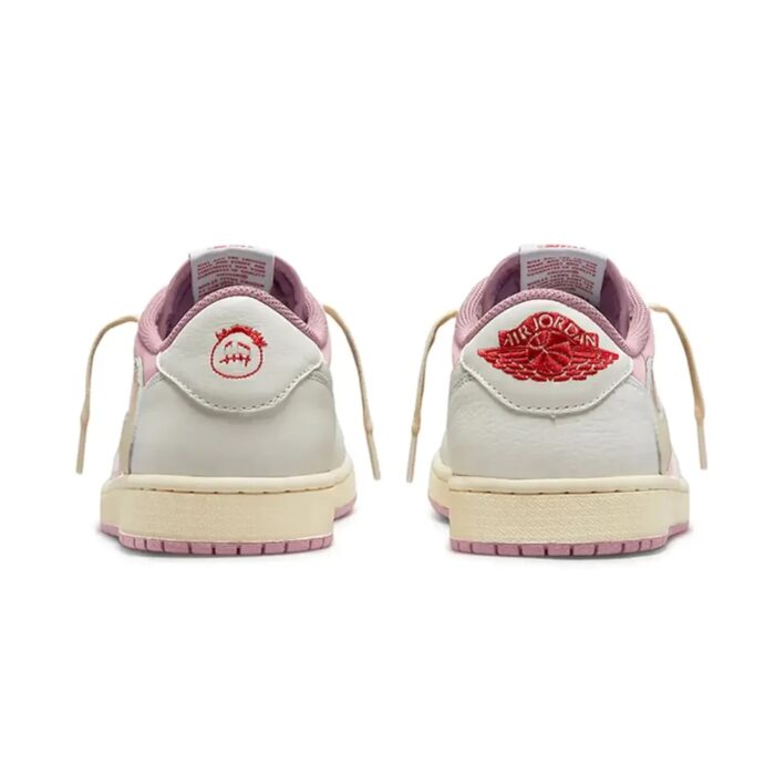 NIKE AIR JORDAN 1 LOW OG X TRAVIS SCOTT SAIL SHY PINK DM7866 106 - Image 4