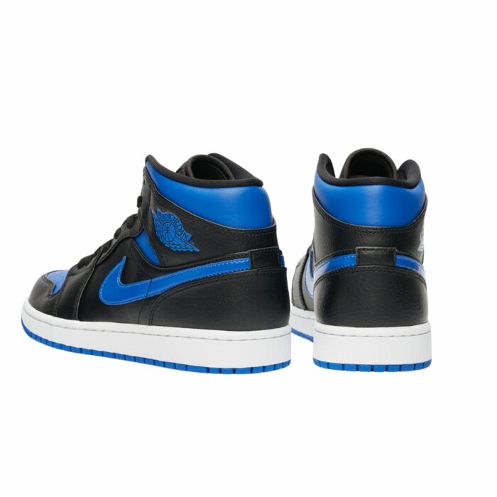 NIKE AIR JORDAN 1 MID ROYAL BLACK HYPER ROYAL 554724 068 - Image 5
