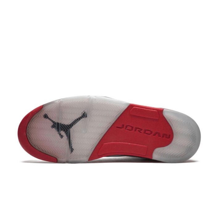 NIKE AIR JORDAN 5 RETRO WHITE FIRE RED BLACK 136027 120 - Image 5