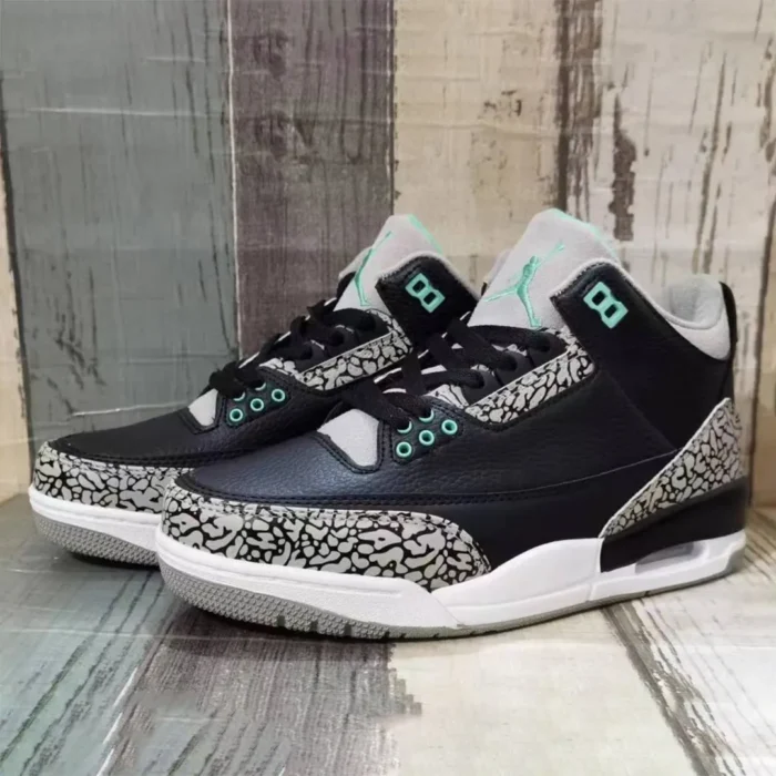 NIKE AIR JORDAN 3 GREEN GLOW BLACK WOLF GREY WHITE CT8532 031 - Image 8