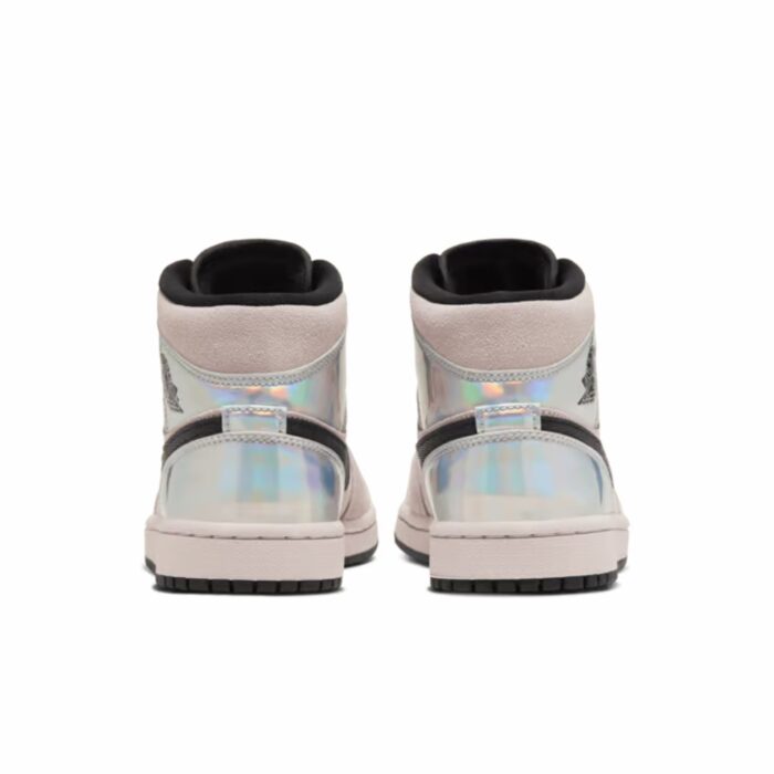 NIKE AIR JORDAN 1 MID DIRTY POWDER IRIDESCENT BARELY ROSE BLACK MULTI COLOR BQ6472 602 - Image 5