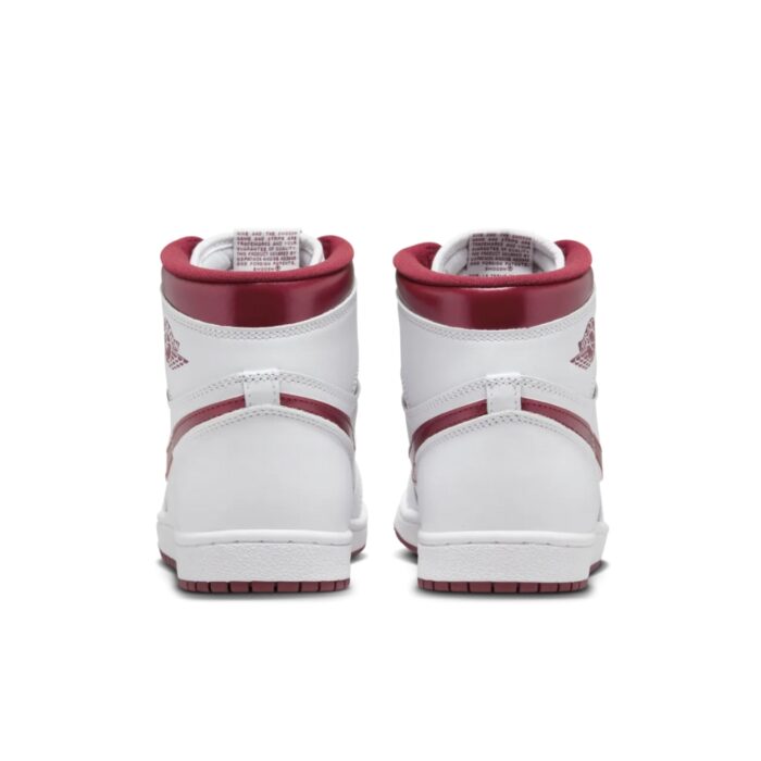 NIKE AIR JORDAN 1 HIGH 85 METALLIC BURGUNDY WHITE BQ4422 161 - Image 5