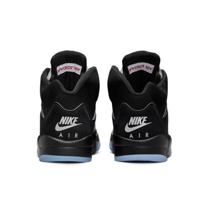 NIKE AIR JORDAN 5 REIMAGINED BLACK WHITE METALLIC SILVER FIRE RED HF3975 001 - Image 5