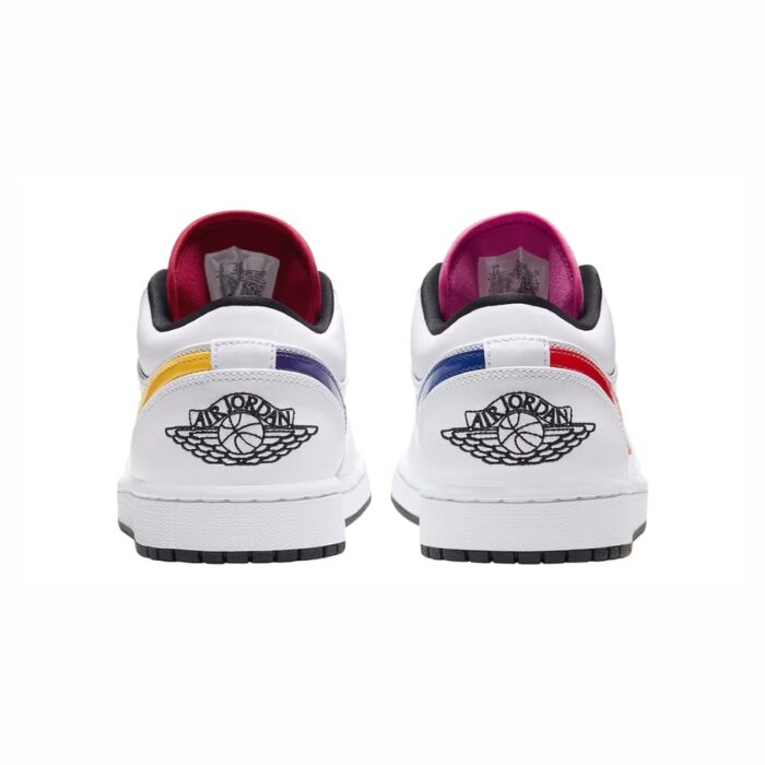 NIKE AIR JORDAN 1 LOW WHITE MULTICOLOR CW7009 100 - Image 5