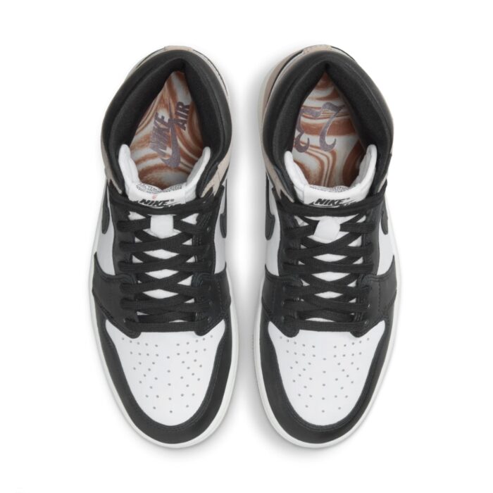 NIKE AIR JORDAN 1 HIGH LATTE BLACK LEGEND MEDIUM BROWN WHITE SAIL FD2596 021 - Image 3