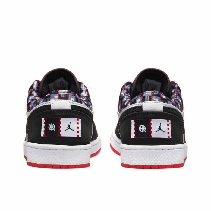 NIKE AIR JORDAN 1 LOW QUAI 54 BLACK WHITE RED DM0095 106 - Image 5