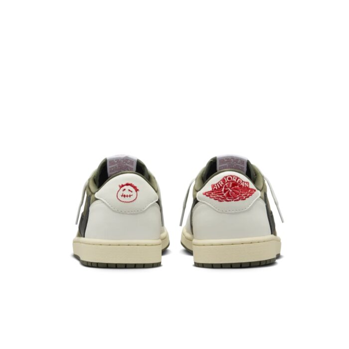 NIKE AIR JORDAN 1 LOW X TRAVIS SCOTT REVERSE OLIVE BLACK SAIL MUSLIN DM7866 200 - Image 5