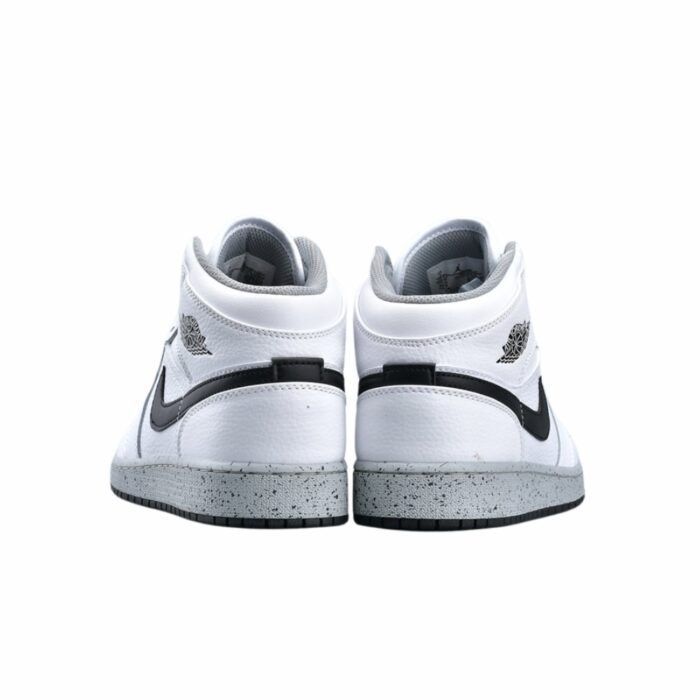 NIKE AIR JORDAN 1 MID GS WHITE BLACK GREY 554725 115 - Image 5
