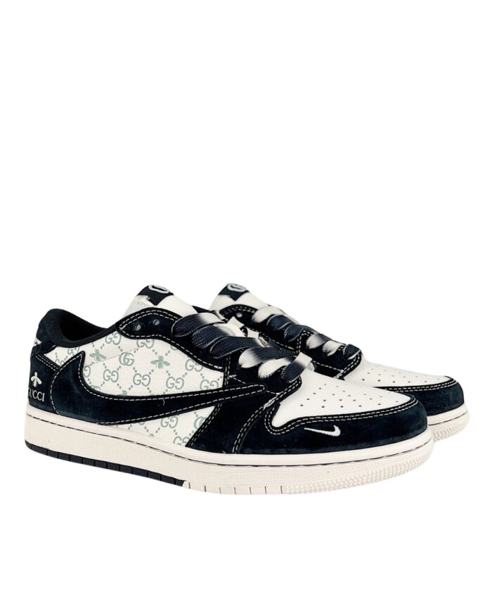 NIKE AIR JORDAN 1 LOW X GUCCI X TRAVIS SCOTT BLACK WHITE