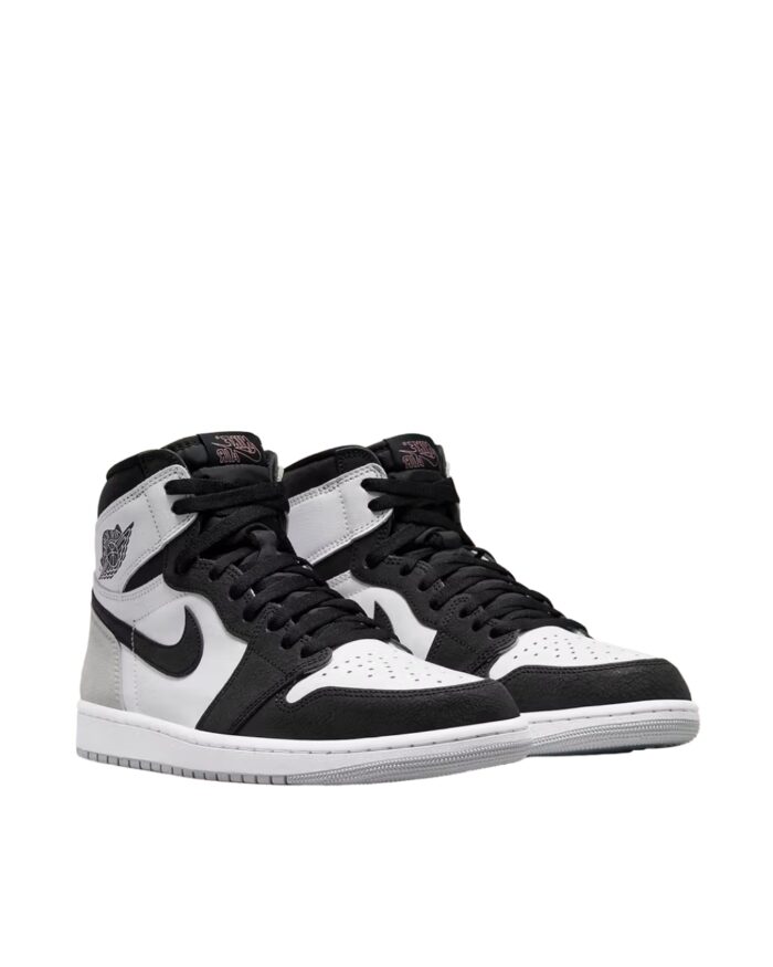 NIKE AIR JORDAN 1 RETRO HIGH OG STAGE HAZE WHITE BLEACHED CORAL BLACK GREY FOG 555088 108