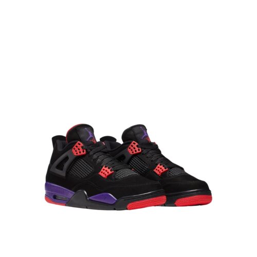 NIKE AIR JORDAN 4 RETRO RAPTORS DRAKE OVO SIGNATURE PURPLE RED BLACK AQ3816 056