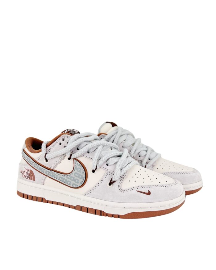 NIKE SB DUNK LOW X THE NORTH FACE X CDG GRAY BROWN XX3168 110