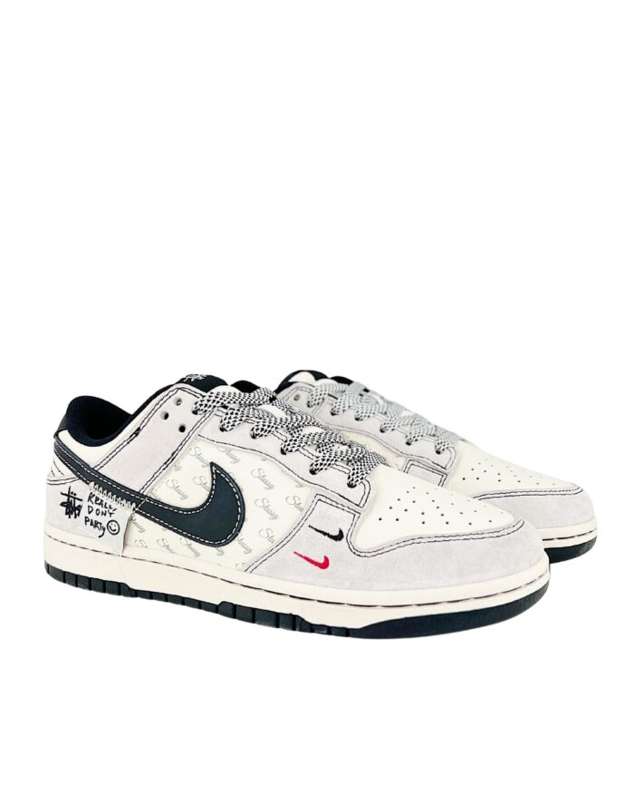 NIKE SB DUNK LOW X STUSSY JOINT WHITE LIGHT GRAY PATCH YX5066 220