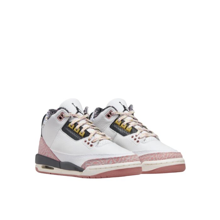 NIKE AIR JORDAN 3 VINTAGE FLORAL WHITE ANTHRACITE RED STARDUST SAIL SATURN GOLD 441140 100