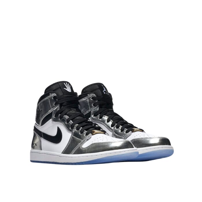 NIKE AIR JORDAN 1 RETRO HIGH THINK 16 PASS THE TORCH CHROME WHITE TURBO GREEN BLACK AQ7476 016