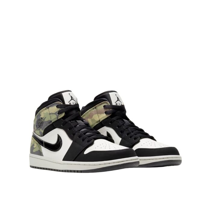 NIKE AIR JORDAN 1 MID CAMO KHAKI GREEN BROWN BEIGE WHITE BLACK CW5490 001