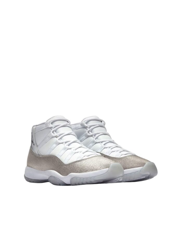 NIKE AIR JORDAN 11 RETRO WHITE METALLIC SILVER AR0715 100