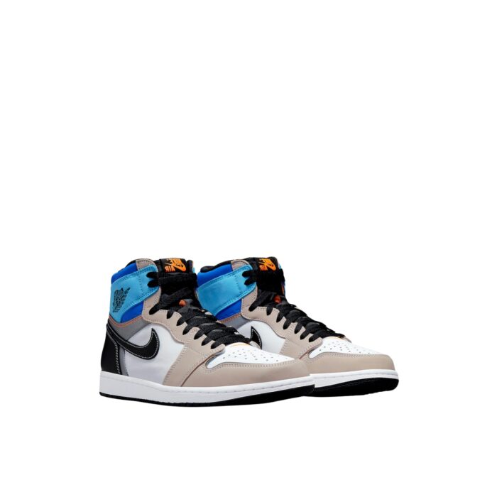 NIKE AIR JORDAN 1 RETRO HIGH OG PROTOTYPE WHITE MULTI COLOR TOTAL ORANGE DC6515 100