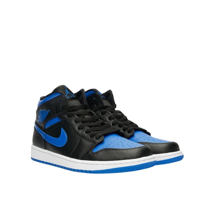 NIKE AIR JORDAN 1 MID ROYAL BLACK HYPER ROYAL 554724 068
