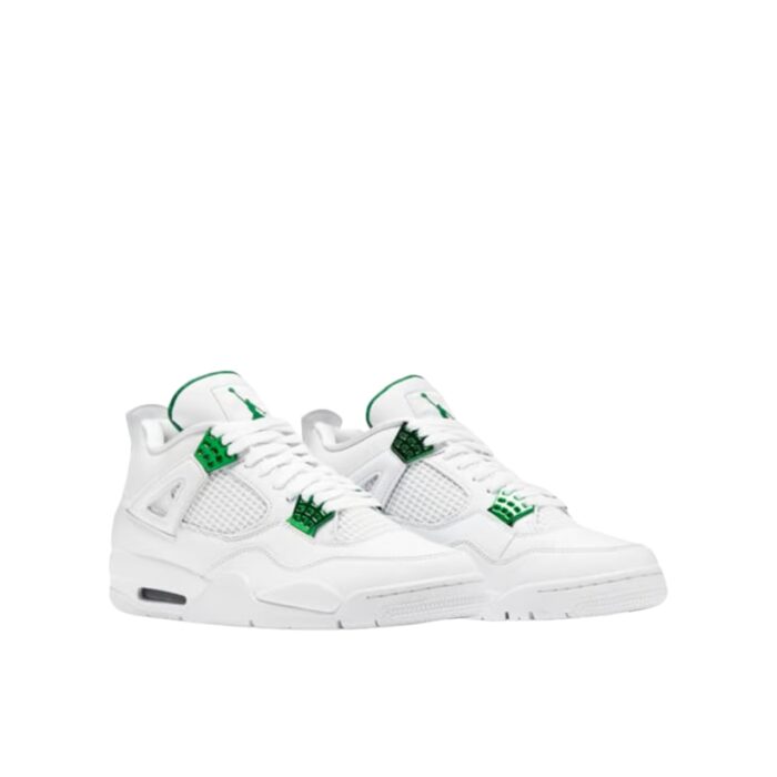NIKE AIR JORDAN 4 RETRO METALLIC GREEN WHITE PINE GREEN METALLIC SILVER CT8527 113