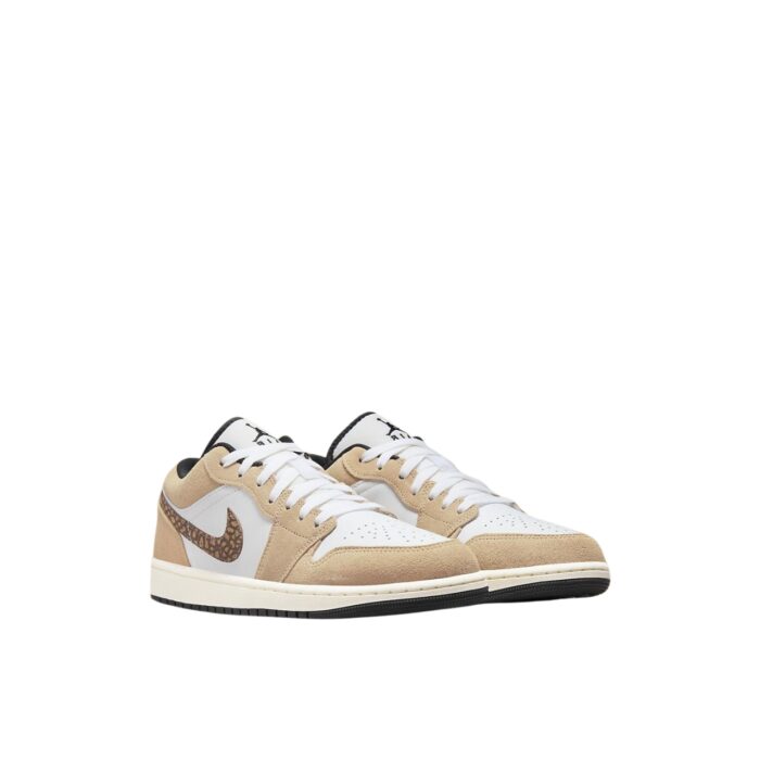 NIKE AIR JORDAN 1 LOW BROWN ELEPHANT HEMP METALLIC GOLD WHITE LIGHT BRITISH TAN BLACK DZ4130 201