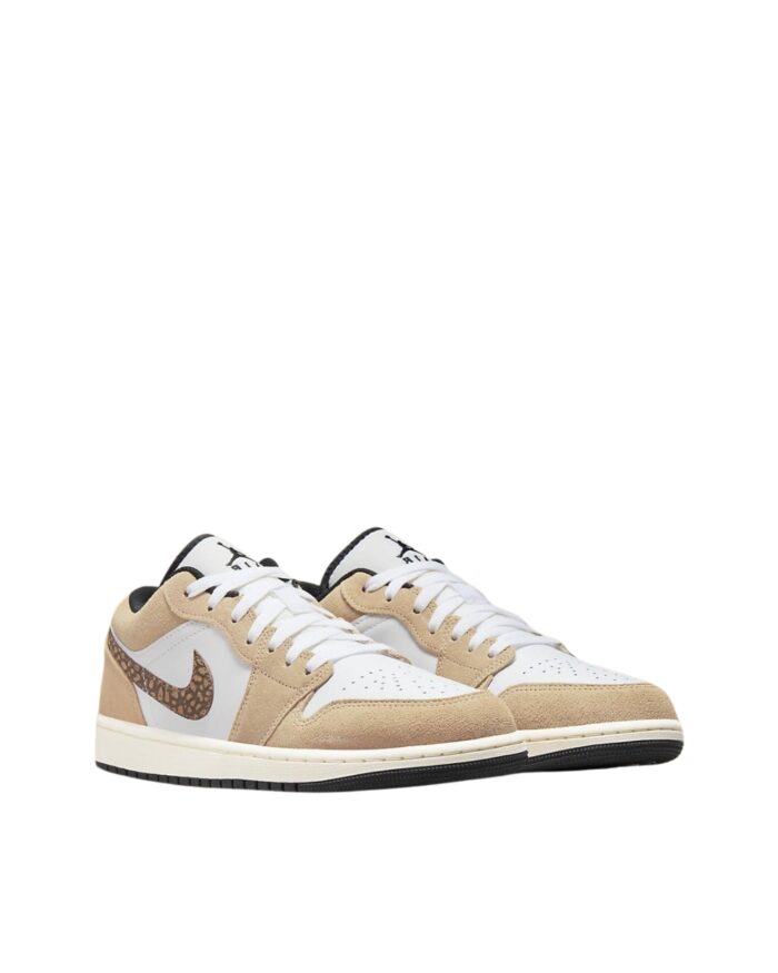 NIKE AIR JORDAN 1 LOW BROWN ELEPHANT HEMP METALLIC GOLD WHITE LIGHT BRITISH TAN BLACK DZ4130 201