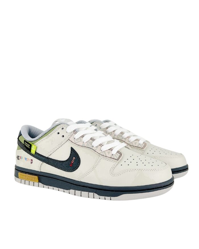 NIKE SB DUNK LOW CUSTOM WILD HEART GRAY BLACK GREEN