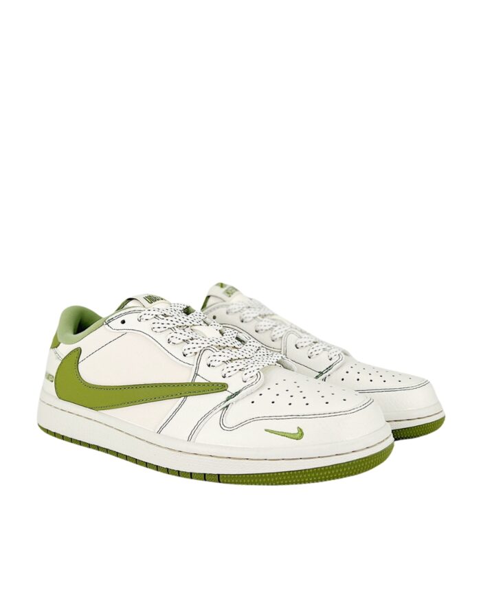 NIKE AIR JORDAN 1 LOW X TRAVIS SCOTT X UNDEFEATED WHITE GREEN