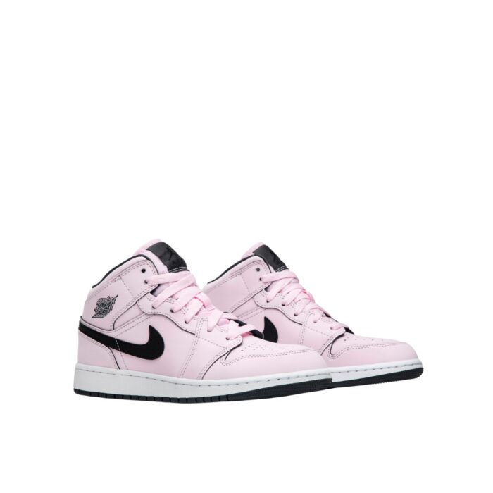 NIKE AIR JORDAN 1 MID PINK FOAM BLACK GS 555112 601