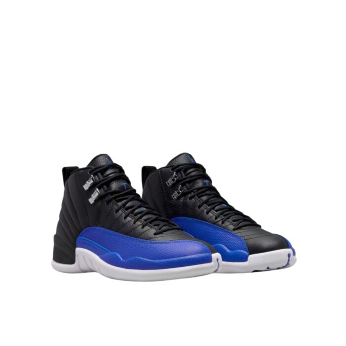 NIKE AIR JORDAN 12 BLACK HYPER ROYAL METALLIC SILVER WHITE AQ6068 004