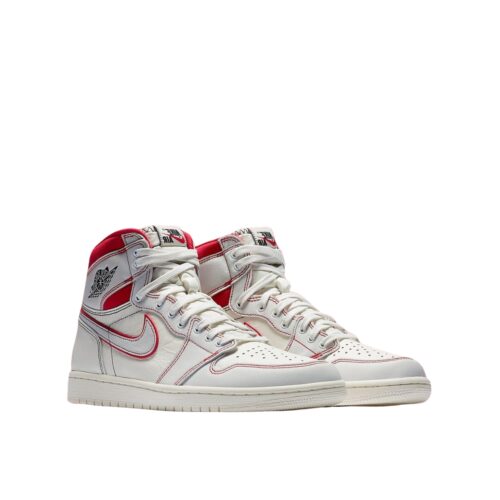 NIKE AIR JORDAN 1 RETRO HIGH PHANTOM SAIL BLACK PHANTOM UNIVERSITY RED 555088 160
