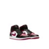 NIKE AIR JORDAN 1 MID BRED TOE BLACK WHITE NOBLE RED 554724 066