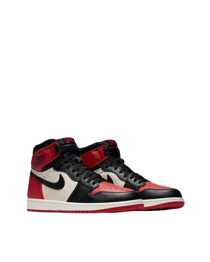 NIKE AIR JORDAN 1 RETRO HIGH BRED TOE GYM RED BLACK SUMMIT WHITE 555088 610